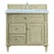 James Martin Vanities 36'' Single Vanity, Whitewashed Oak w/ 3 CM Carrara White Marble Top 424-V36-WWO-3CAR - alternate 1